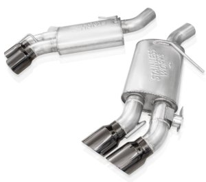 Chevrolet Camaro Performance Exhaust - Stainless Works - Axle Back 3in Redline SW Connect w/Valve - Black - `16-`21